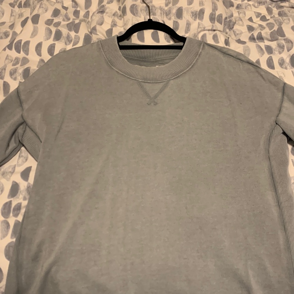 Blue gray oversized sweatshirt